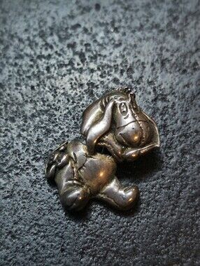 Vintage Disney Eeyore 925 Sterling Silver Pendant | Official © Disney
